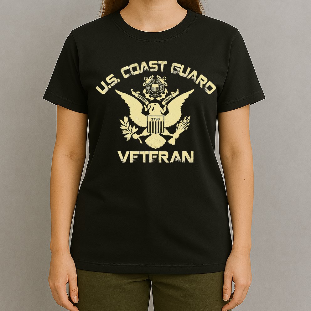U.S. Coast Guard Veteran Eagle Vintage Veterans Day T-Shirt
