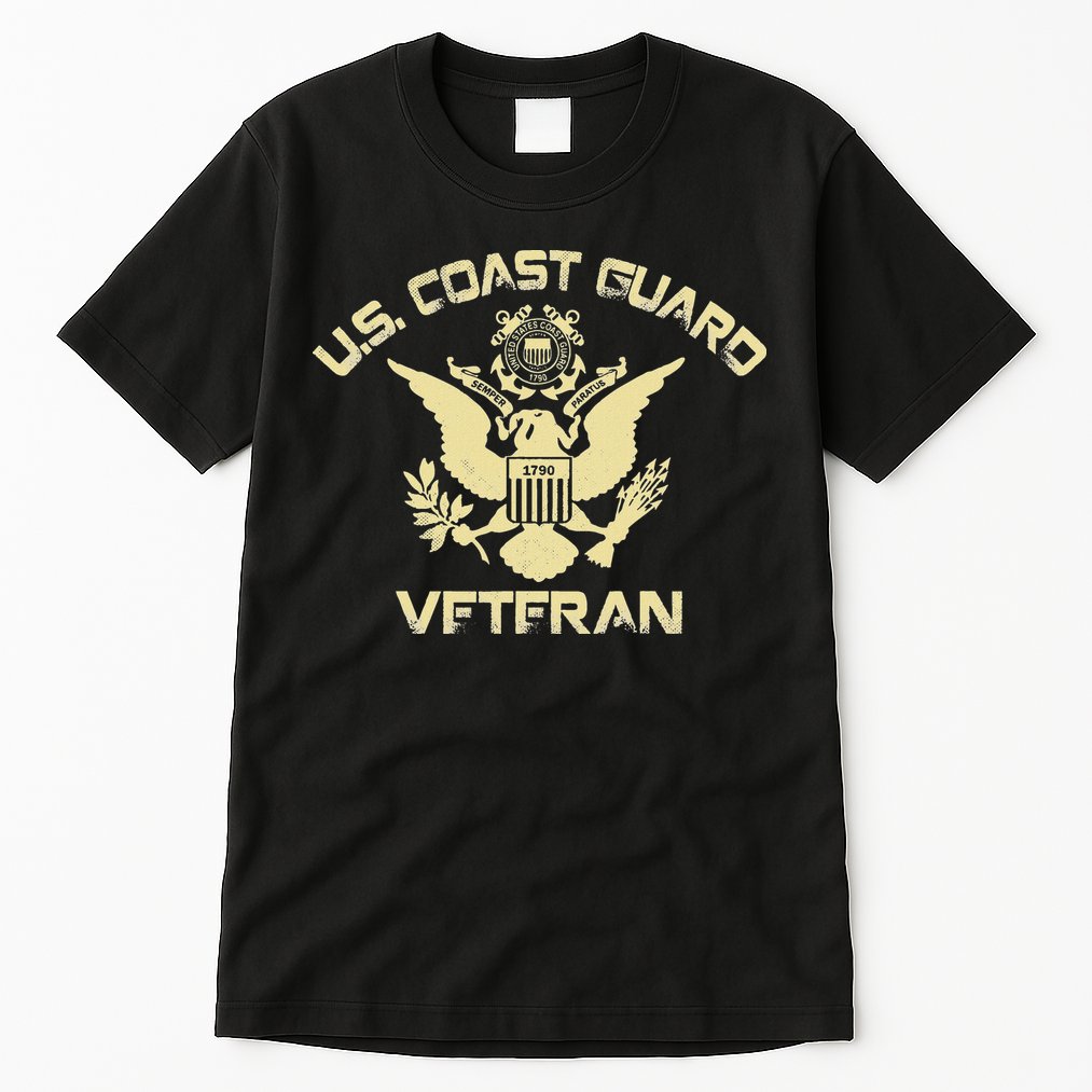 U.S. Coast Guard Veteran Eagle Vintage Veterans Day Tall T-Shirt