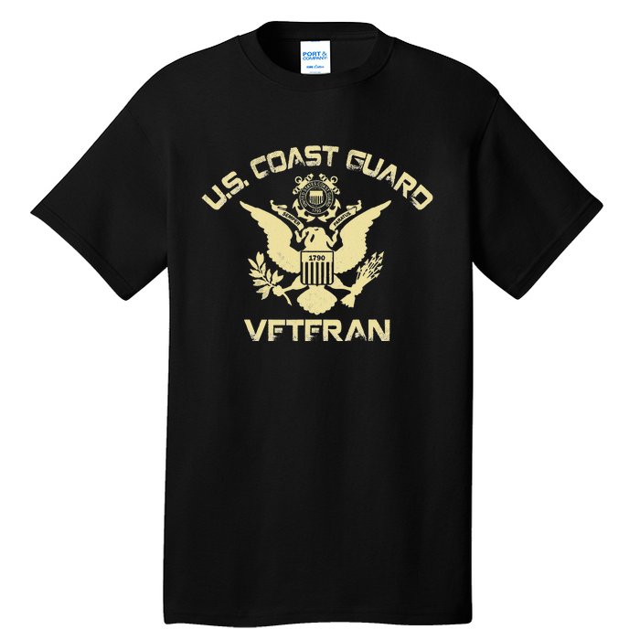 U.S. Coast Guard Veteran Eagle Vintage Veterans Day Tall T-Shirt