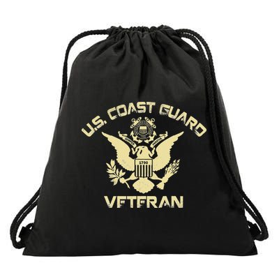 U.S. Coast Guard Veteran Eagle Vintage Veterans Day Drawstring Bag