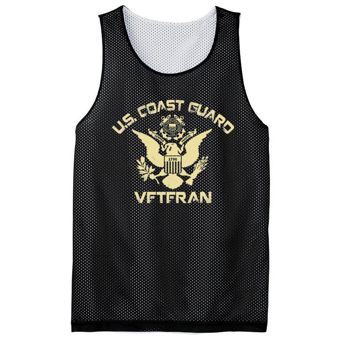 U.S. Coast Guard Veteran Eagle Vintage Veterans Day Mesh Reversible Basketball Jersey Tank