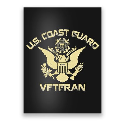 U.S. Coast Guard Veteran Eagle Vintage Veterans Day Poster