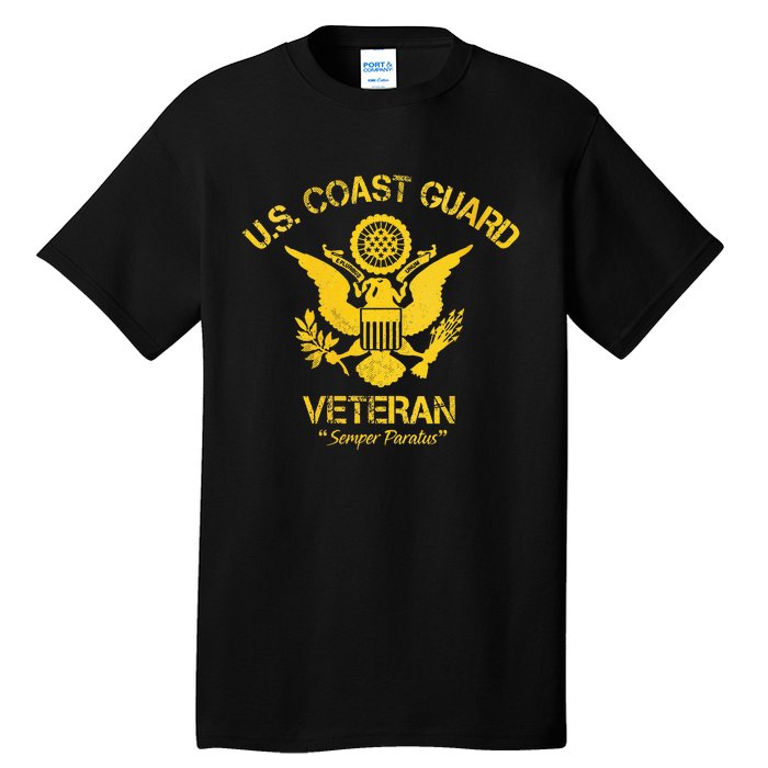 U.S. Coast Guard Veteran Eagle Vintage Veterans Day Tall T-Shirt