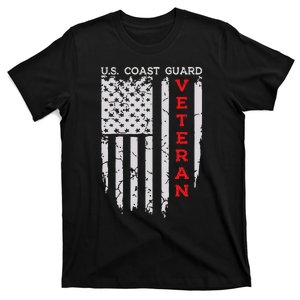 Us Coast Guard Veteran Uscg American Flag T-Shirt