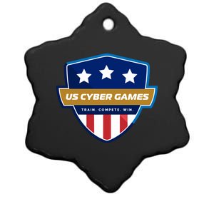 Us Cyber Games Play Compete Pwn Ceramic Star Ornament