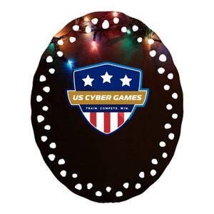 Us Cyber Games Play Compete Pwn Ceramic Oval Ornament