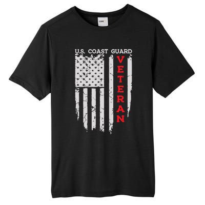 Us Coast Guard Veteran Uscg American Flag Tall Fusion ChromaSoft Performance T-Shirt