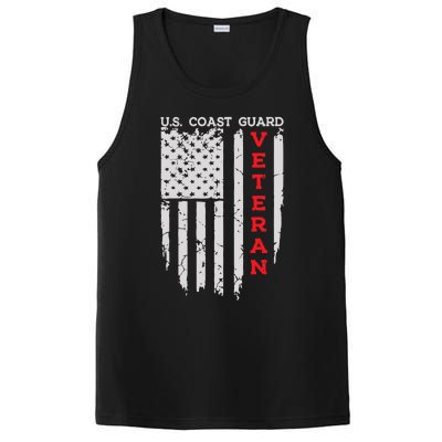 Us Coast Guard Veteran Uscg American Flag PosiCharge Competitor Tank