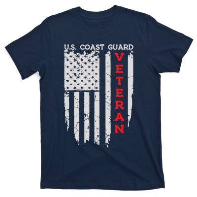 Us Coast Guard Veteran Uscg American Flag T-Shirt