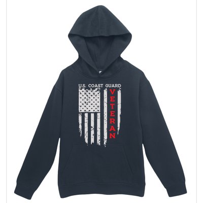 Us Coast Guard Veteran Uscg American Flag Urban Pullover Hoodie