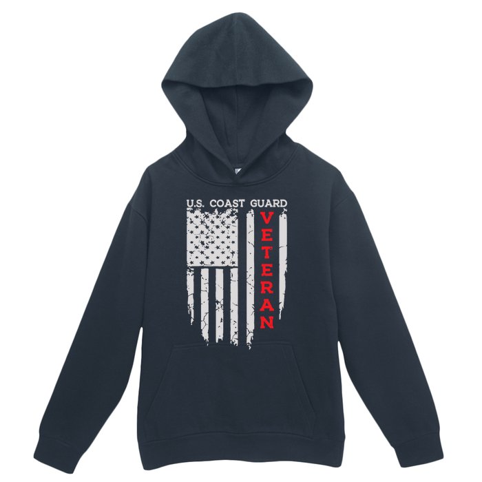 Us Coast Guard Veteran Uscg American Flag Urban Pullover Hoodie