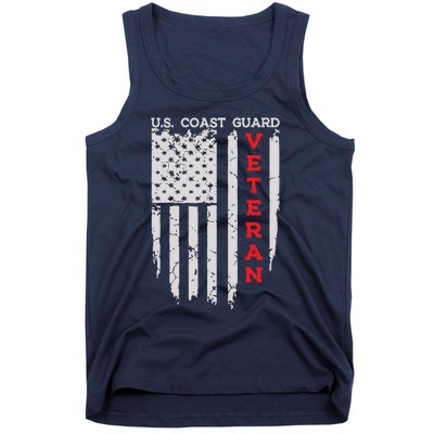 Us Coast Guard Veteran Uscg American Flag Tank Top