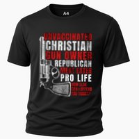Unvaccinated Christian Gun Owner Republican Meat Eater Cooling Performance Crew T-Shirt