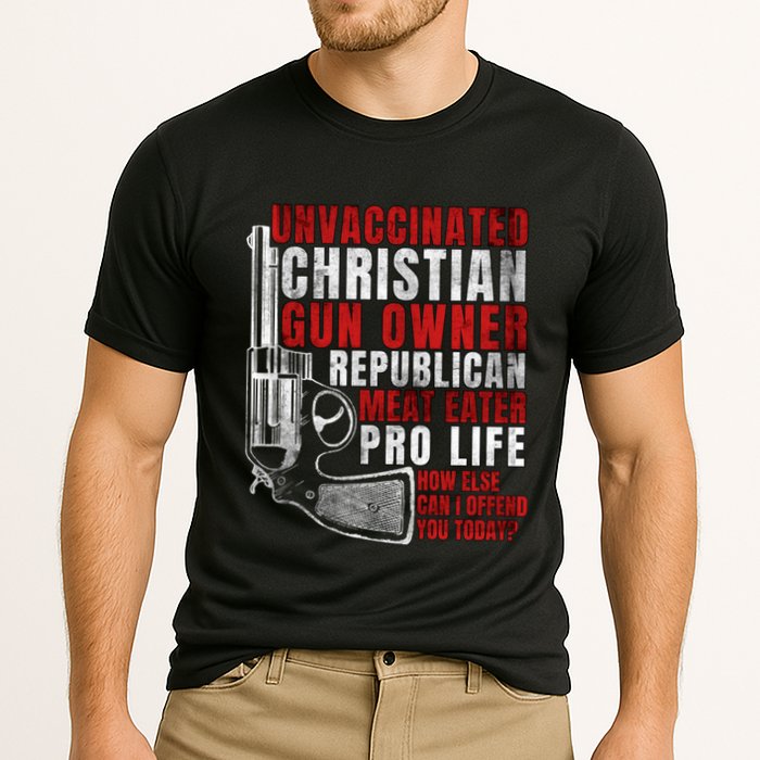 Unvaccinated Christian Gun Owner Republican Meat Eater Cooling Performance Crew T-Shirt