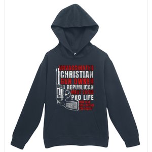 Unvaccinated Christian Gun Owner Republican Meat Eater Urban Pullover Hoodie