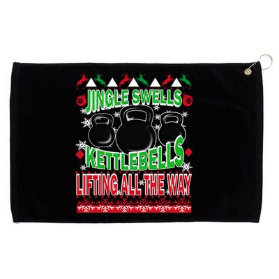 Ugly Christmas Gym Kettlebell Weightlifting Fitness Gift Grommeted Golf Towel