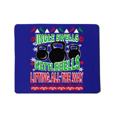 Ugly Christmas Gym Kettlebell Weightlifting Fitness Gift Mousepad