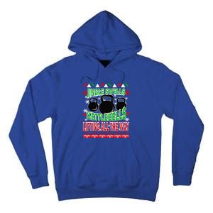 Ugly Christmas Gym Kettlebell Weightlifting Fitness Gift Tall Hoodie