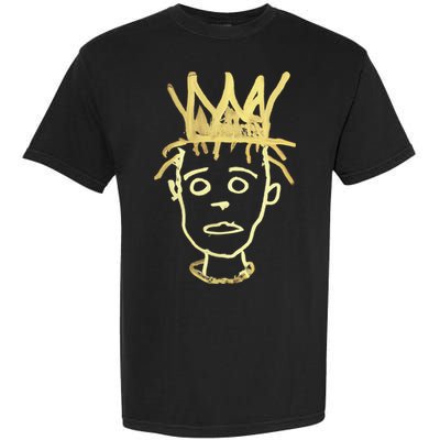 Urban Crown Graffiti Art Streetwear Expressive Drip Ink Garment-Dyed Heavyweight T-Shirt