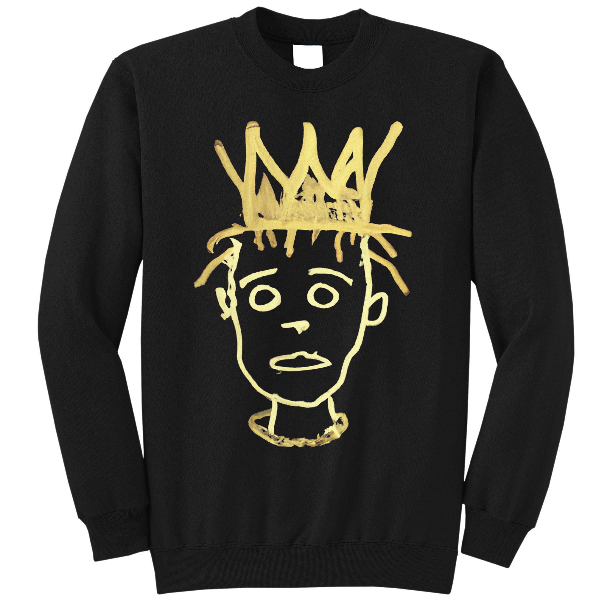 Urban Crown Graffiti Art Streetwear Expressive Drip Ink Sweatshirt