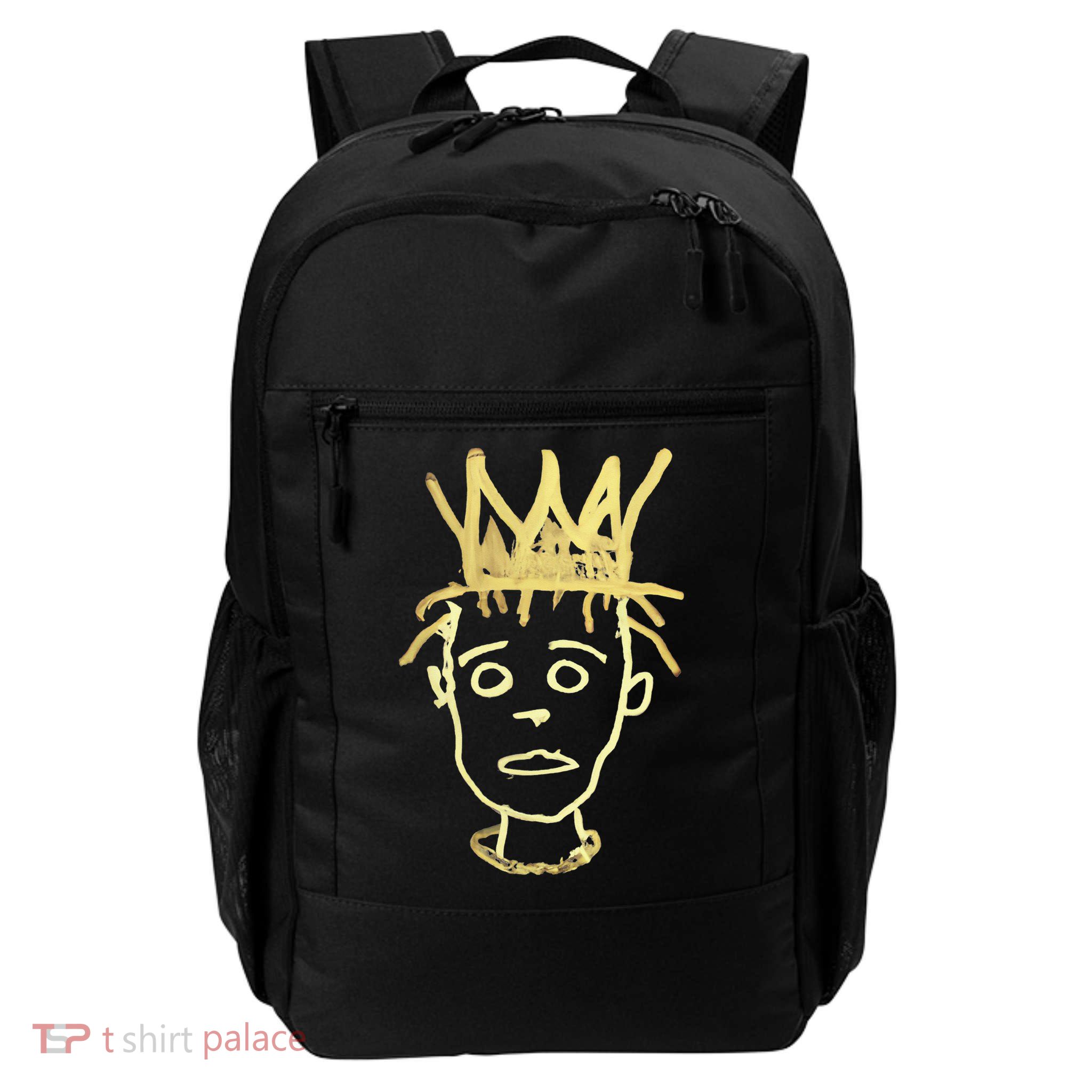 Urban Crown Graffiti Art Streetwear Expressive Drip Ink Daily Commute Backpack