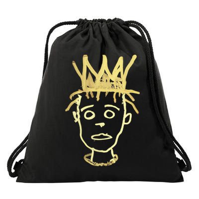 Urban Crown Graffiti Art Streetwear Expressive Drip Ink Drawstring Bag
