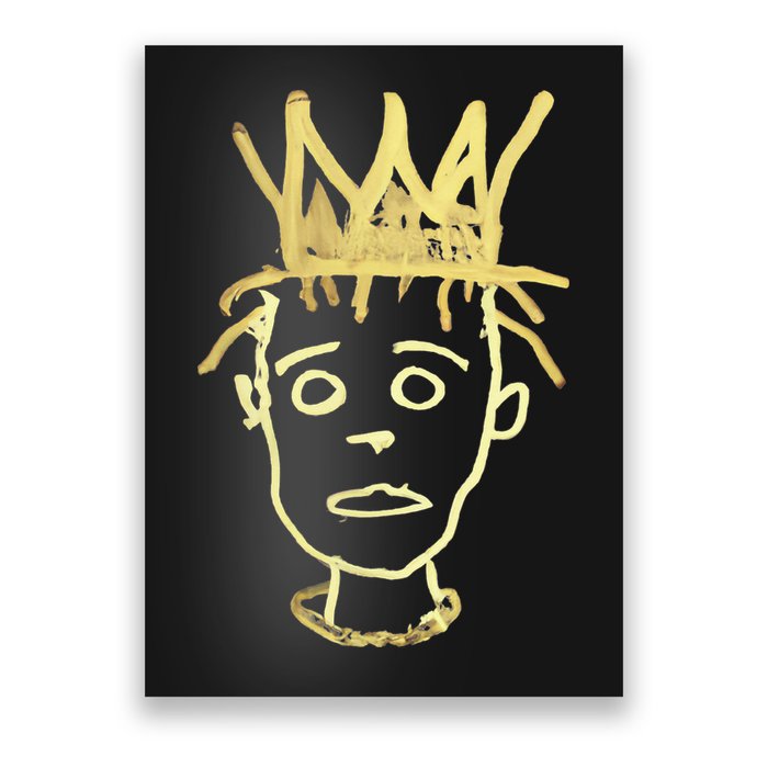 Urban Crown Graffiti Art Streetwear Expressive Drip Ink Poster