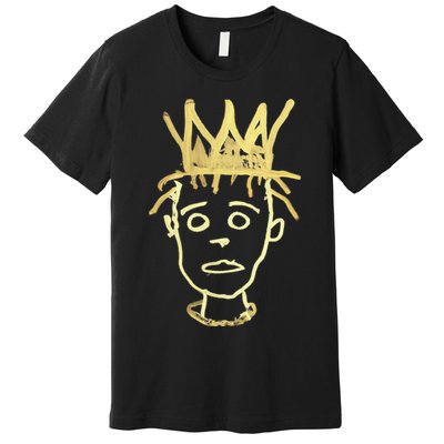 Urban Crown Graffiti Art Streetwear Expressive Drip Ink Premium T-Shirt