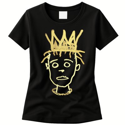 Urban Crown Graffiti Art Streetwear Expressive Drip Ink Womens T-Shirt
