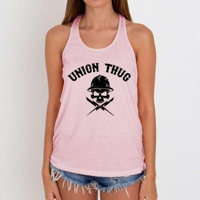 Union Cool Gift Laborers Union Gift Women's Knotted Racerback Tank