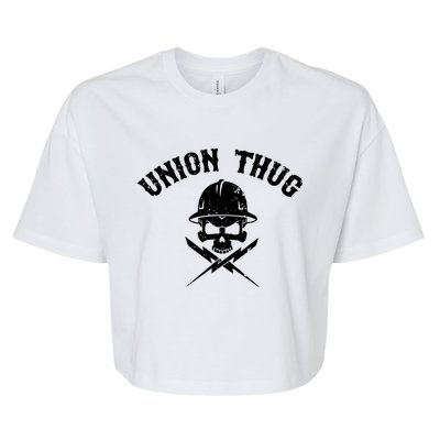 Union Cool Gift Laborers Union Gift Bella+Canvas Jersey Crop Tee