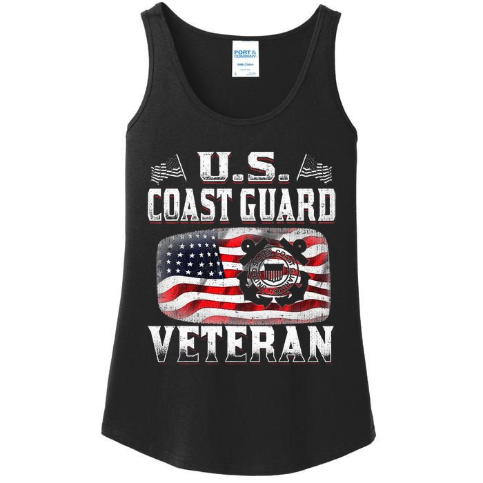 U.S. Coast Guard Veteran Vet Ladies Essential Tank