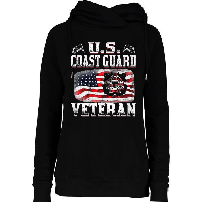 U.S. Coast Guard Veteran Vet Womens Funnel Neck Pullover Hood