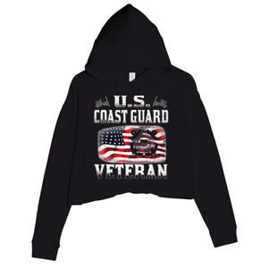 U.S. Coast Guard Veteran Vet Crop Fleece Hoodie