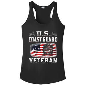 U.S. Coast Guard Veteran Vet Ladies PosiCharge Competitor Racerback Tank