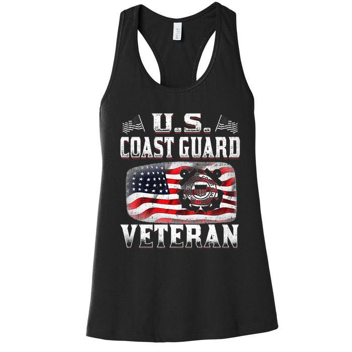 U.S. Coast Guard Veteran Vet Women's Racerback Tank