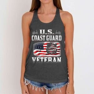 U.S. Coast Guard Veteran Vet Women's Knotted Racerback Tank