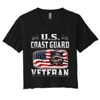 U.S. Coast Guard Veteran Vet Women's Crop Top Tee