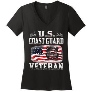 U.S. Coast Guard Veteran Vet Women's V-Neck T-Shirt