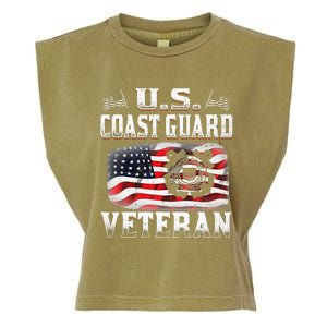 U.S. Coast Guard Veteran Vet Garment-Dyed Women's Muscle Tee