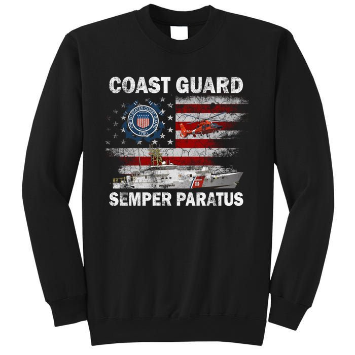 U.S. Coast Guard USCG SEMPER PARATUS Flag Vintage Pullover Hoodie Sweatshirt