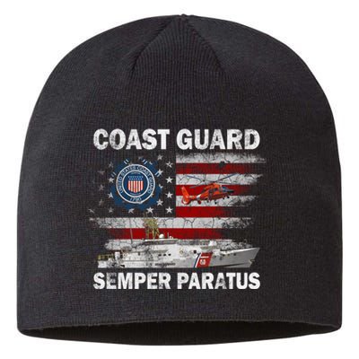 U.S. Coast Guard USCG SEMPER PARATUS Flag Vintage Pullover Hoodie Sustainable Beanie