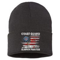 U.S. Coast Guard USCG SEMPER PARATUS Flag Vintage Pullover Hoodie Sustainable Knit Beanie