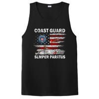 U.S. Coast Guard USCG SEMPER PARATUS Flag Vintage Pullover Hoodie PosiCharge Competitor Tank