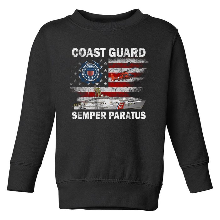 U.S. Coast Guard USCG SEMPER PARATUS Flag Vintage Pullover Hoodie Toddler Sweatshirt