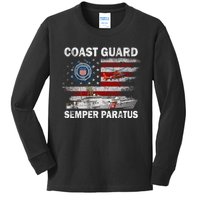 U.S. Coast Guard USCG SEMPER PARATUS Flag Vintage Pullover Hoodie Kids Long Sleeve Shirt