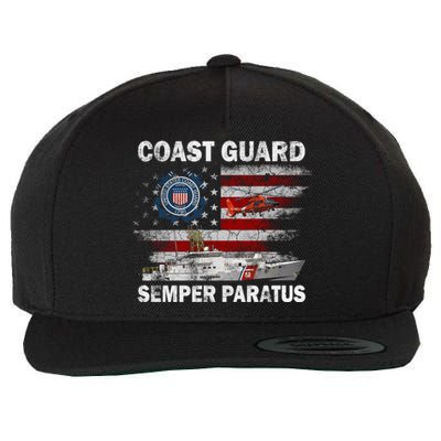 U.S. Coast Guard USCG SEMPER PARATUS Flag Vintage Pullover Hoodie Wool Snapback Cap