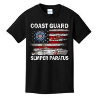 U.S. Coast Guard USCG SEMPER PARATUS Flag Vintage Pullover Hoodie Kids T-Shirt