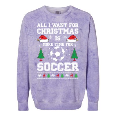 Ugly Christmas Great Gift Soccer Winter Sport Lover Xmas Gift Colorblast Crewneck Sweatshirt