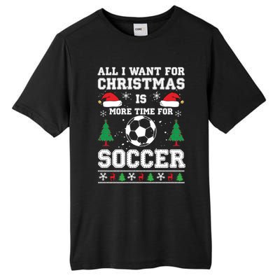 Ugly Christmas Great Gift Soccer Winter Sport Lover Xmas Gift Tall Fusion ChromaSoft Performance T-Shirt